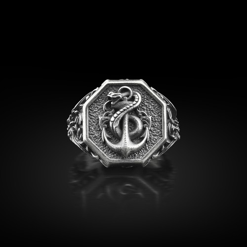 Bague chevalière gothique