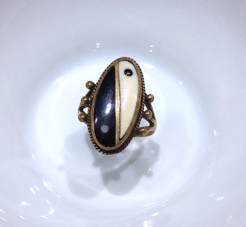 Superbe bague laiton yin et - bague,