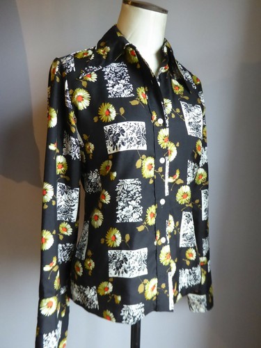 Chemise vintage imprimé - , noir