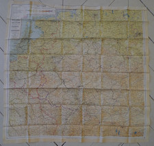 WW2 RAF USAAF ESCAPE MAP SILK