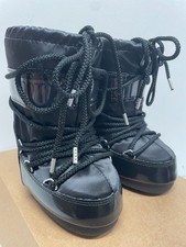 Moon Boot Icon Glance Black 23/26 – Bottes Après-Ski Enfant Unisex Noir Brillant