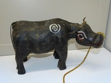 * BELLE VACHE BOIS PEINT NOIR