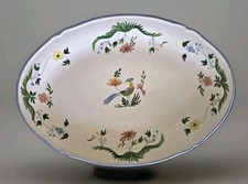 12" Oval Platter Bird Oiseau