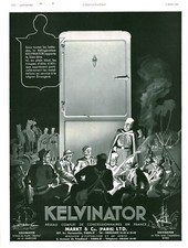 Publicité ancienne réfrigérateur Kelvinator  1935 issue de magazine