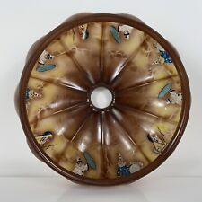 Abat jour Globe verre émaillé décor de Pierrot  indien Rare 