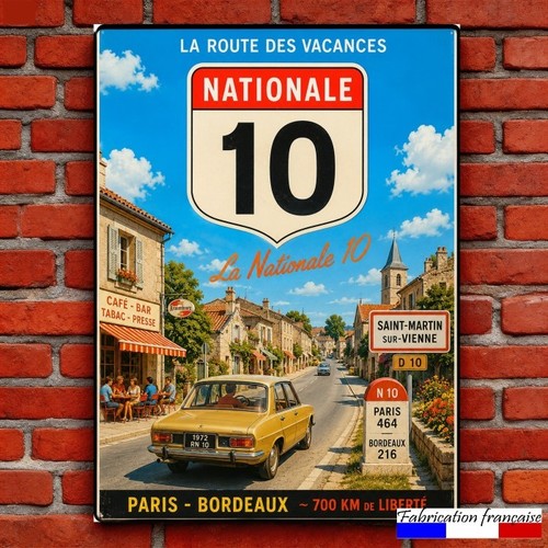 Plaque vintage nationale 10 - vintage,