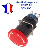 bouton d'arrêt d'urgence, interrupteur coup de poing 16mm 250V