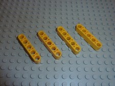 4 x LEGO Technic Yellow Beam 5 ref 32316  set 8053 8421 8043 8265 8295 8264 7787