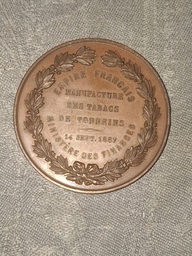 Medaille cuivre bordeaux tabac - medaille,