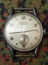 Ancienne Montre D'homme Mécanique CAUNY La Chaud de Fonds Vintage 