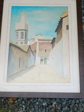 Aquarelle? vue de Chefchaouen au Maroc