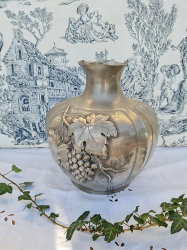 Ancien gros vase etain art - ancien, en