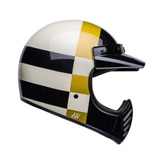 Casque Intégral Bell Moto-3 Café Racer Atwyld Orbit Blanc/Noir/Or Lucide