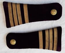 1930-1940 Épaulettes MARINE OFFICIER MÉCANICIEN ORIGINAL France pattes épaule