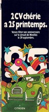 Catalogue brochure Citroën 2CV festival 25 ans, 1973, Belgique français vlaams