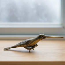 Vintage Bronze Bird Figurine