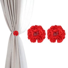 2 pcs pour rideaux à fleurs