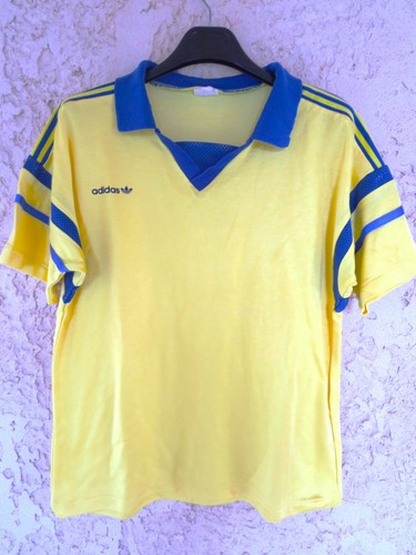 Maillot adidas vintage jaune - maillot,