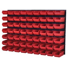Boîtes empilables mur à outils 63 boîtes mur de montage rouge taille 2 L