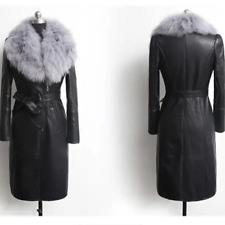 Femmes Faux Cuir Trench-Coat