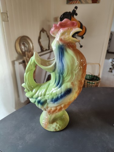Pichet barbotine coq saint - coq,