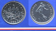 FDC : 5 Francs semeuse 1999 neuve/scellée de coffret BU