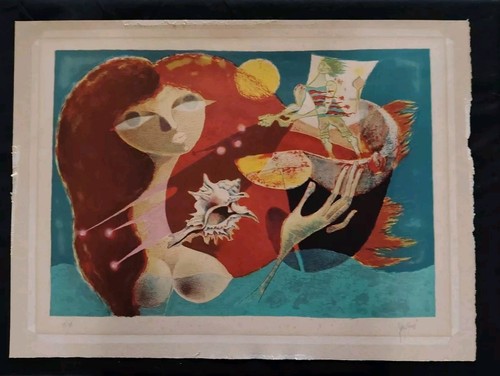 Belle lithographie rené - lithographie, de