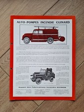 CAMION CITERNE INCENDIE AUTO-POMPES GUINARD FOURGONS VÉHICULES SPÉCIAUX POMPIERS