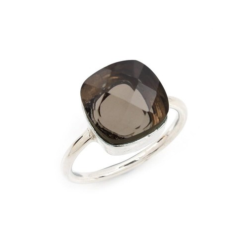 Bague quartz fumé - en,