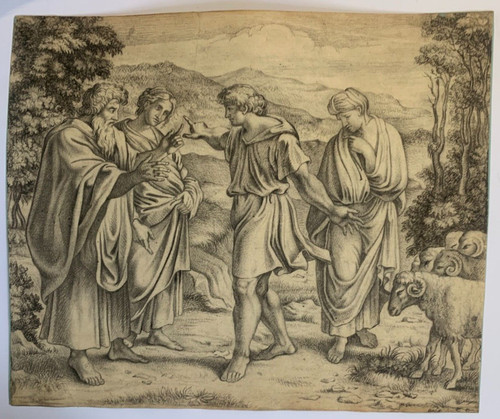Dessin ancien scène genre - ancien,