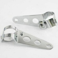 Support de Fixation de Phare de Moto Universel Chrome Pour 28-34mm Fourche MS