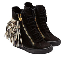 GIUSEPPE ZANOTTI Lorenz Frange Wedge Sneakers Hauts Trainers Chaussures 40