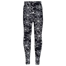 Filles Halloween Toile d'araignée Imprimé Legging  Extensible Mode Pantalon 3-13