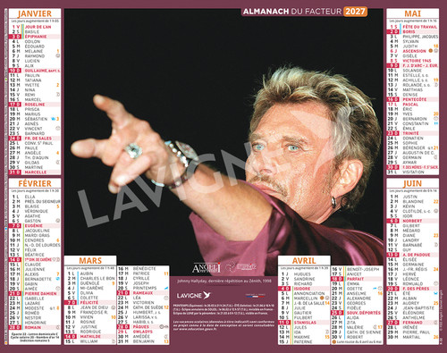 Calendriers johnny hallyday - calendriers,