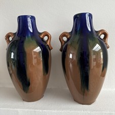 ANCIENNE Paire De VASE ART DÉCO en faïence de ORCHIES France