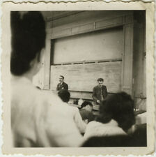 PHOTO ANCIENNE - VINTAGE SNAPSHOT - ÉCOLE ÉTUDIANT SALLE DE CLASSE PROF-SCHOOL 3