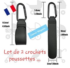 2 Crochets Poussettes，Clips pour Poussettes Universel.