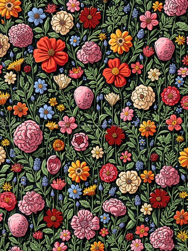 Photo floral kawaii - floral, moderne