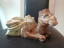 RARE POT A TABAC CHAMEAU CERAMIQUE BARBOTINE SIGNÉ DE BRUYN FIVES LILLE 19 em