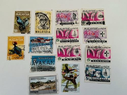 Lot timbres malaisie - timbres, &