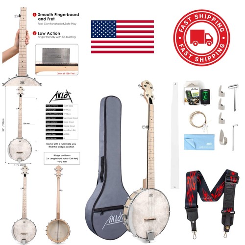 Maple wood banjo inch - maple,