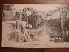 Ww1 Carte Poilus dans Tranchée à Carency Voir Texte Au Verso 1914