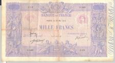 FRANCE 1000 FRANCS BLEU ET
