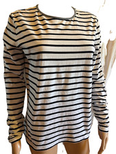 ARMOR LUX tee shirt marinière blanc marine  taille 1 ou 36