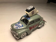 RENAULT4 CV PUB  PHILIPS - ANNEE  60-1/43  - ESPRIT  TOUR DE FRANCE CYCLISTE