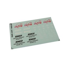 Décalcomanie pour autorail X 3997 SNCF en livrée INFRA - Ech HO