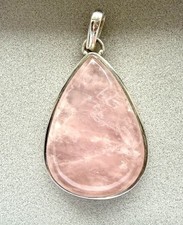 Rose Quartz Tear Drop Pendant