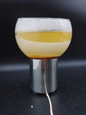 Ancienne Lampe Bougie Brûle Parfum DESIGN 1970 En Aluminium Et Verre Pop Art