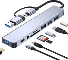 Hub USB C 8 en 2, USB 3.0