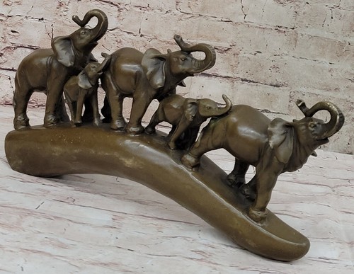 éléphant famille bronze - Éléphant,